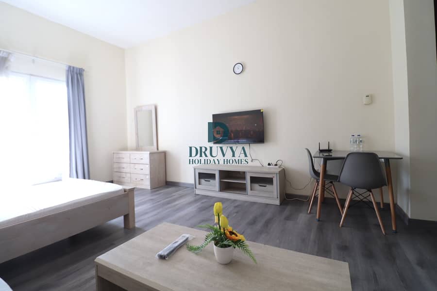 Fully Furnished Studio with Balcony Near Metro Station Monthly AED 7500/- - Image 7