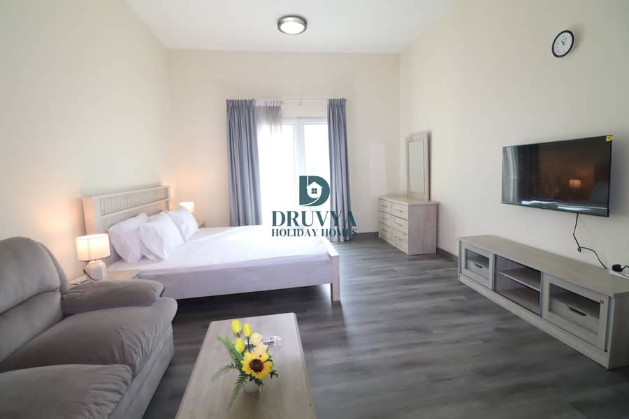 Fully Furnished Studio with Balcony Near Metro Station Monthly AED 7500/- - Image 8