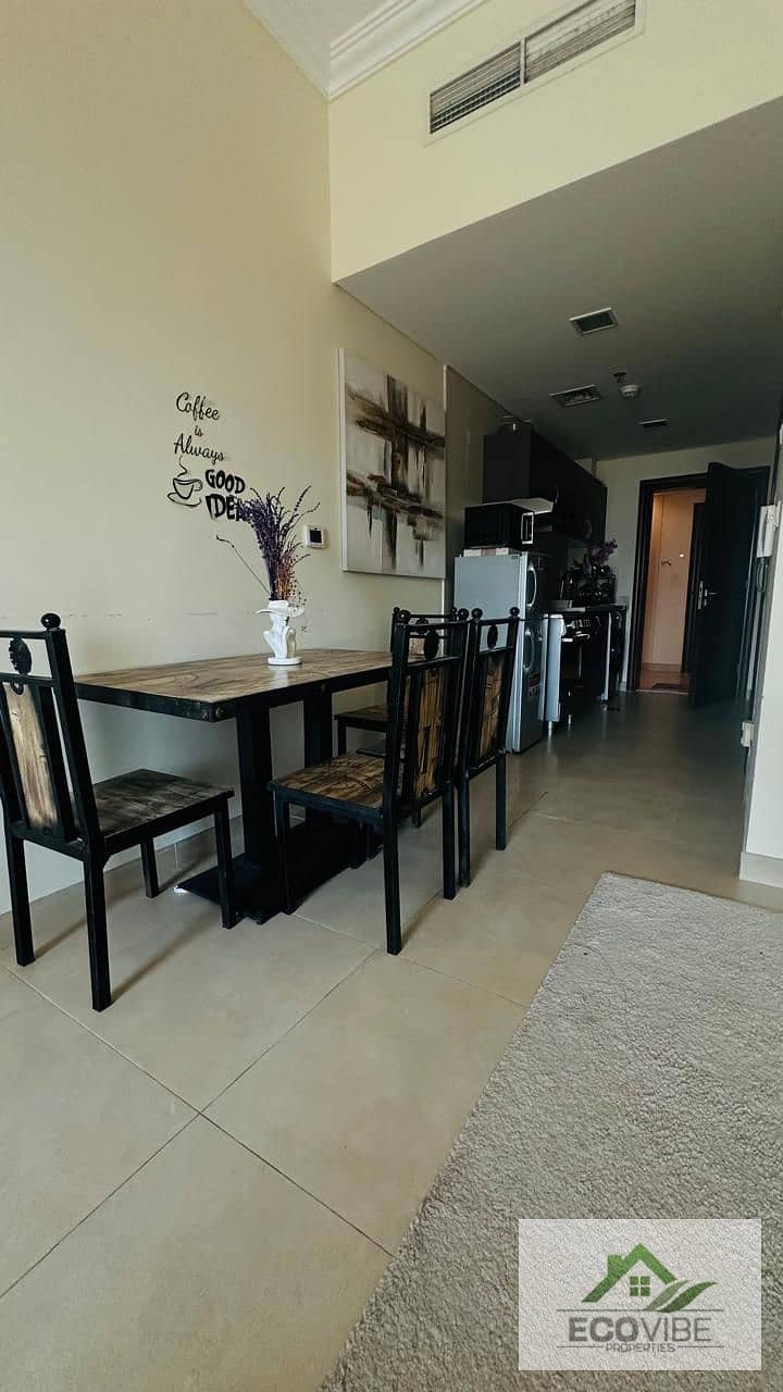 Elegant Fully Furnished Studio | Spacious 463 Sqft | Plaza Residence 2