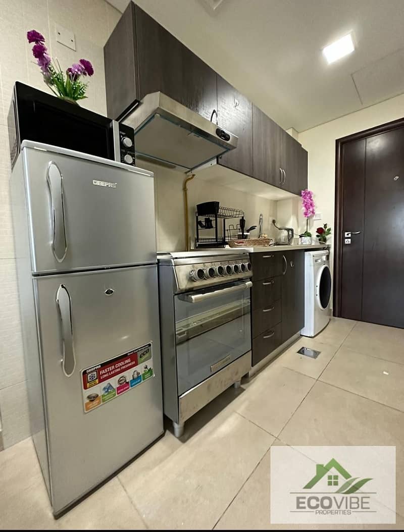 Elegant Fully Furnished Studio | Spacious 463 Sqft | Plaza Residence 2