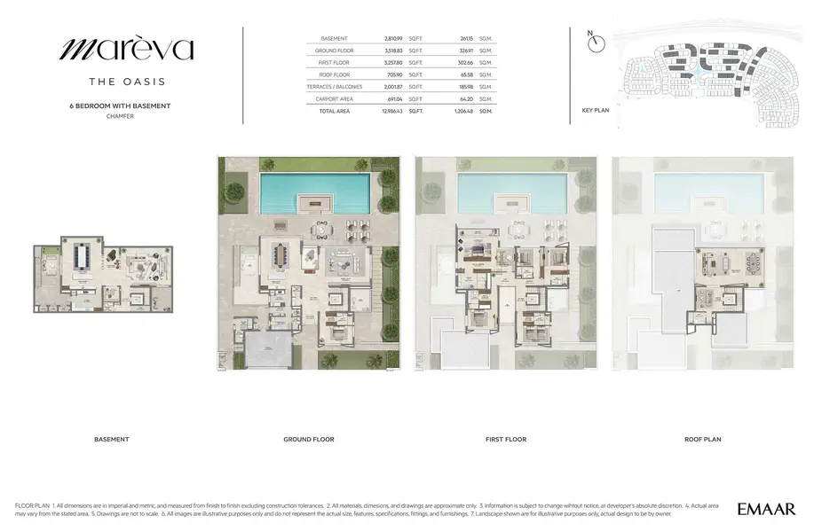 6 BR floor plan