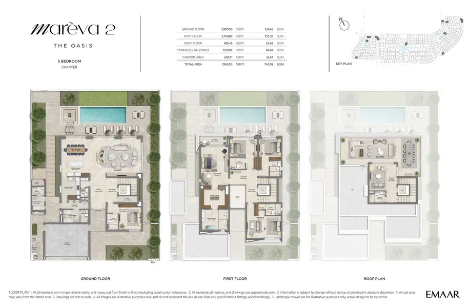 5 BR floor plan