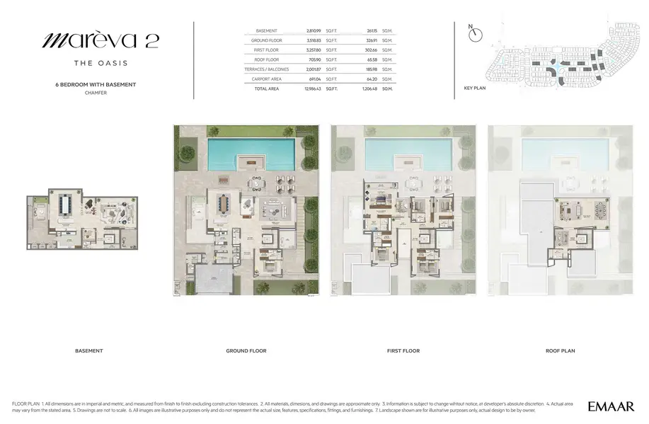 6 BR floor plan