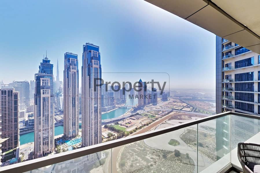 High Floor | Balcony | Burj Khalifa and Canal View