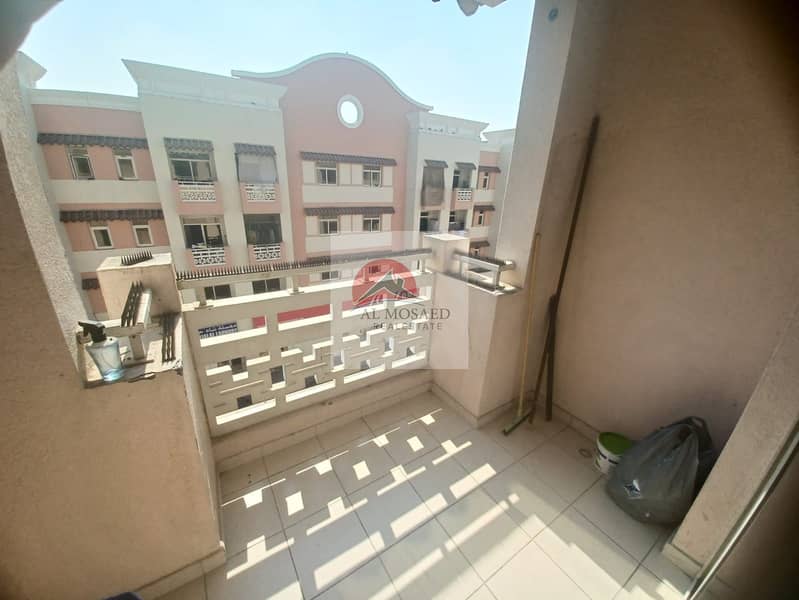 Fully furnished studio with balcony China cluster family building near children Park