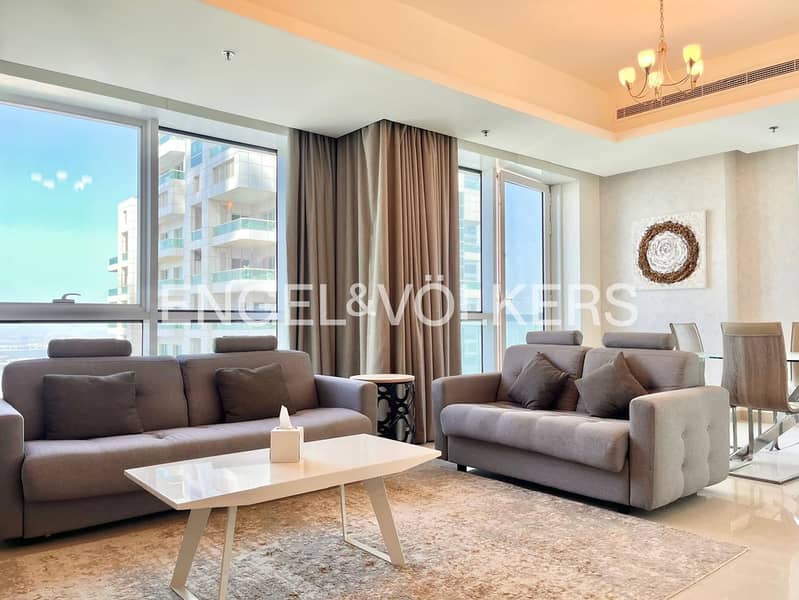 Furnished | Marina & Sea View | Bright | Vacant