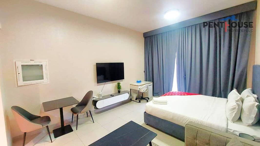 Furnished studio | Creek beach Pool view | Vacant.