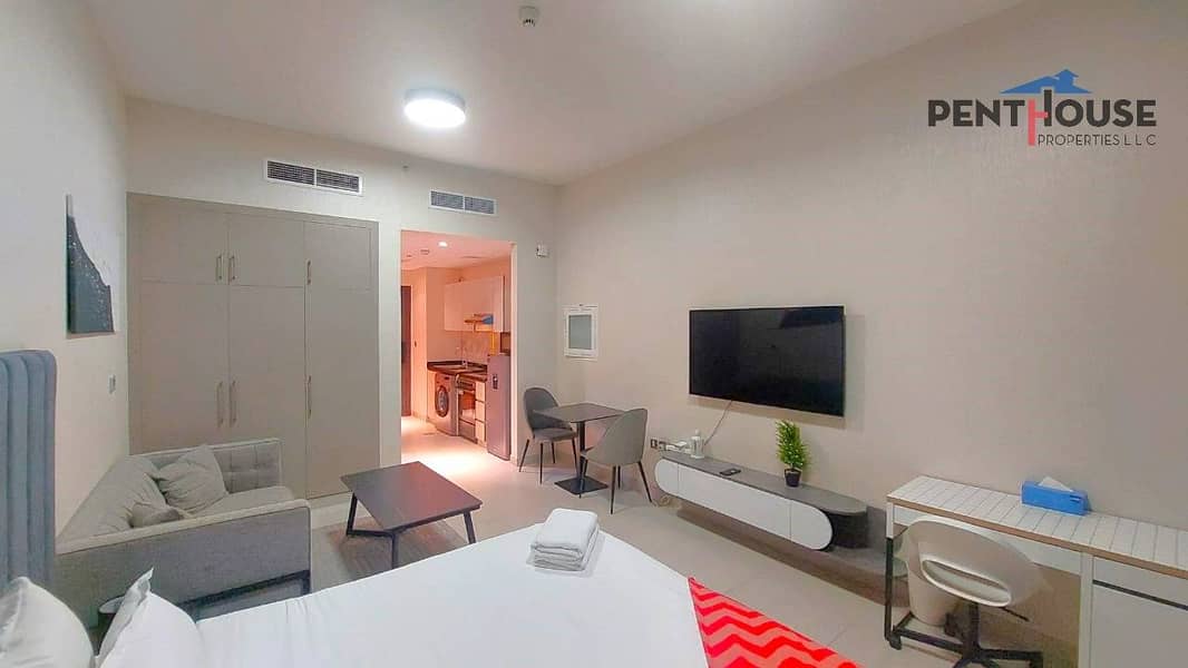 Furnished studio | Creek beach Pool view | Vacant.