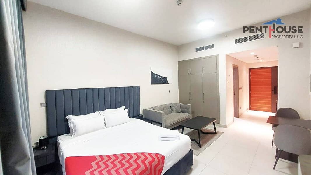 Furnished studio | Creek beach Pool view | Vacant.