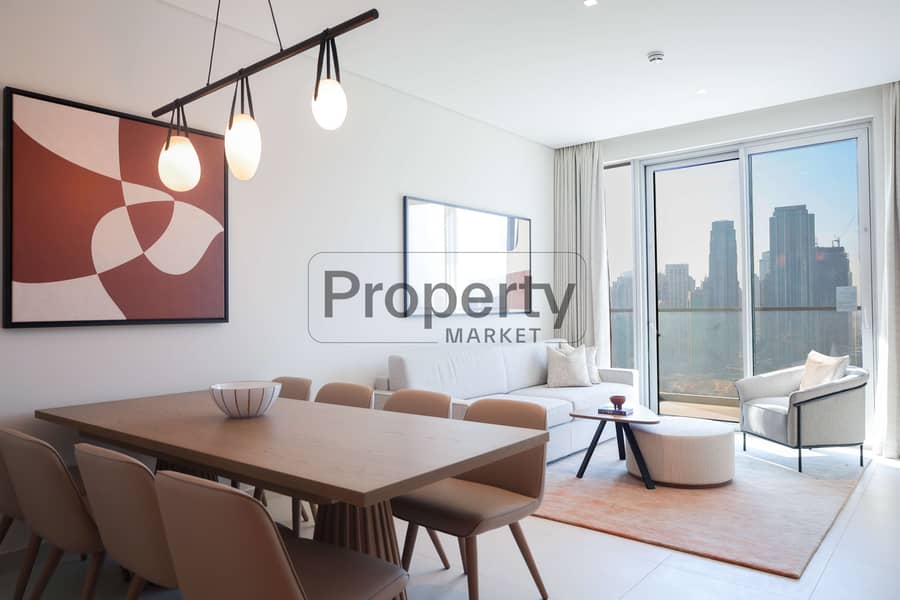 High Floor | Burj Khalifa View | Balcony|Furnished