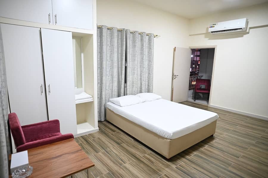 Furnished Studio with attached Bathroom , Balcony and Kitchen