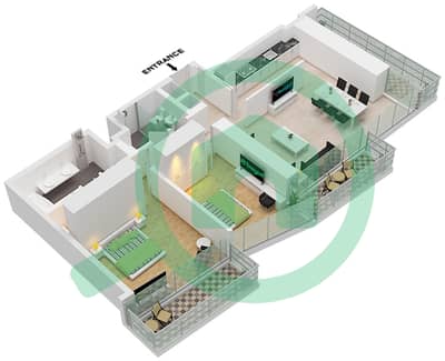 المخططات الطابقية لتصميم الوحدة 9 FLOOR 13 شقة 2 غرفة نوم - العنوان رزيدنسز دبي أوبرا برج 1 المخططات الطابقية لتصميم الوحدة 9 FLOOR 13 شقة 2 غرفة نوم - العنوان رزيدنسز دبي أوبرا برج 1