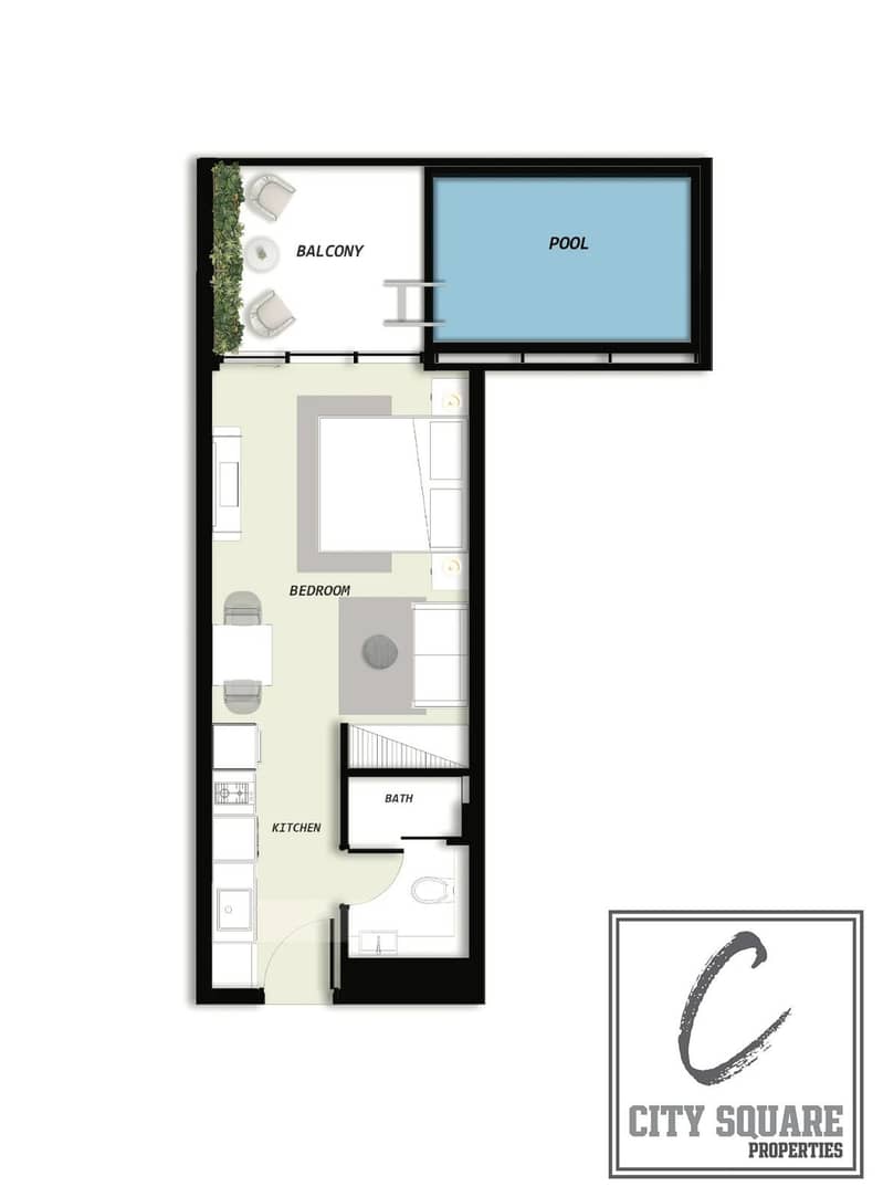 Stunning Studio+Pool at Samana Ibiza DLRC - Image 10