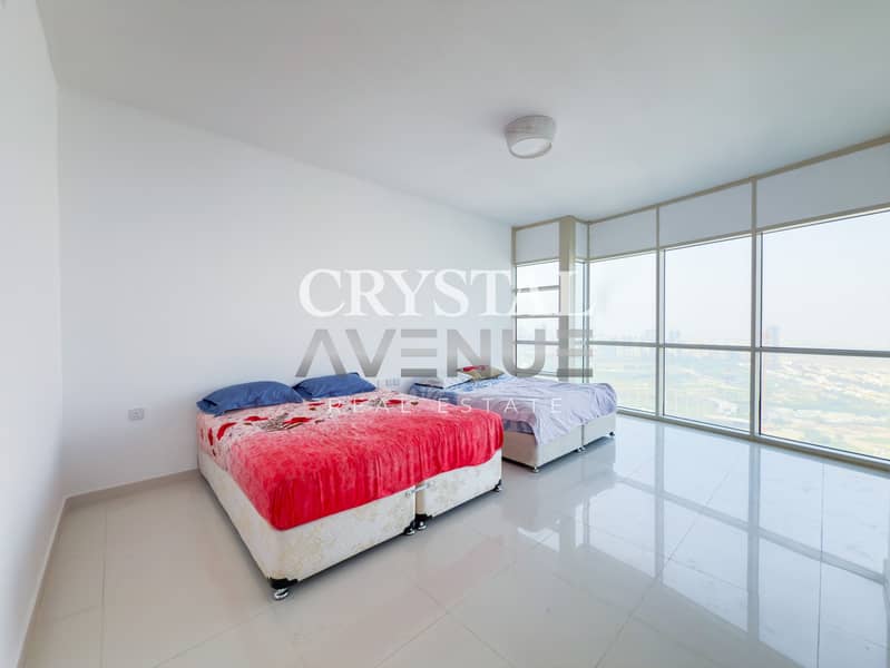 Spacious Three Balconies | High Floor | Golf Course & Meadows View | With Maid’s Room