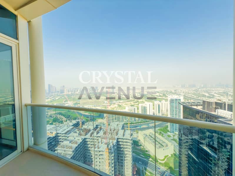 Spacious Three Balconies | High Floor | Golf Course & Meadows View | With Maid’s Room