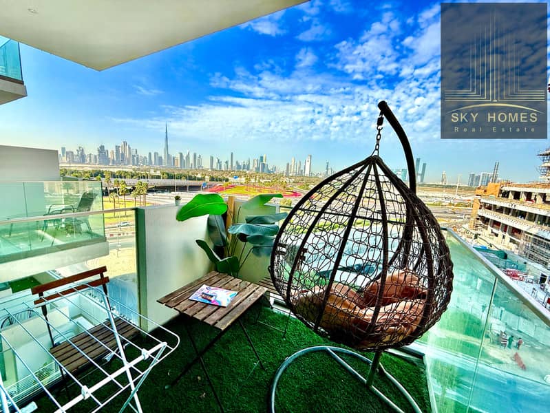 Hot Offer Fully Furnished Studio Available Huge Size Full Open Burj View Rent 60k