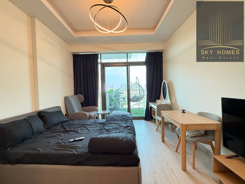 Hot Offer Fully Furnished Studio Available Huge Size Full Open Burj View Rent 60k