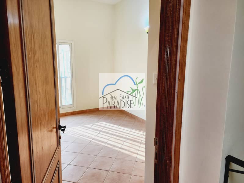 private entrance 3 bedrooms villa /private back yard /corner unit /living area/fitted kitchen /maids room/covered parking/ available for rent mirdif