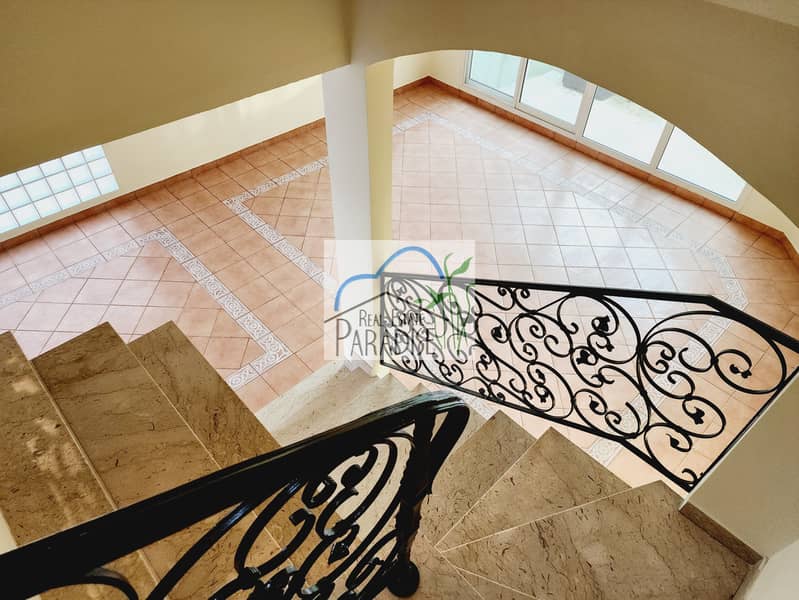 private entrance 3 bedrooms villa /private back yard /corner unit /living area/fitted kitchen /maids room/covered parking/ available for rent mirdif - Image 14