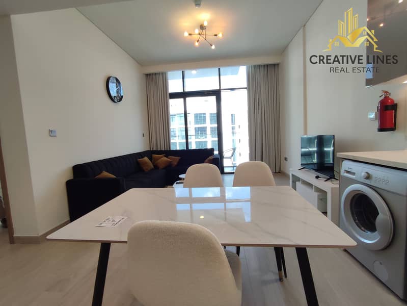 Luxury Furnished 1BHK with 2 Bathrooms in Azizi Riviera, MBR City | Near Dubai Mall and Ras AL Khor Road| Chiller Free