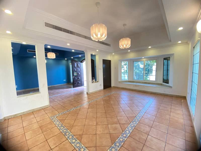 PRIVATE ENTRANCE 4 BEDROOM VILLA WITH MAID ROOM BIG SIZE WITH SHARE SWIMMING POOL