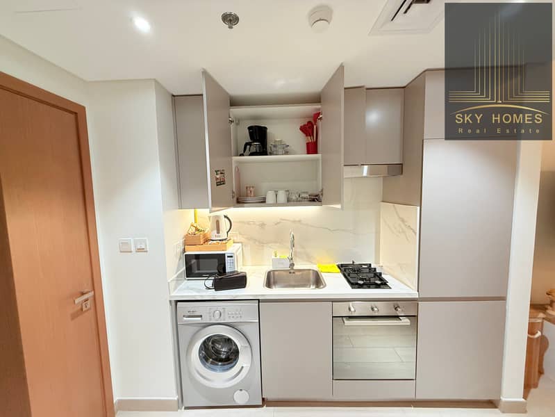 Brand New Fully Furnished studio Apartment with kitchen Appliances Available Rent 68k - Image 11