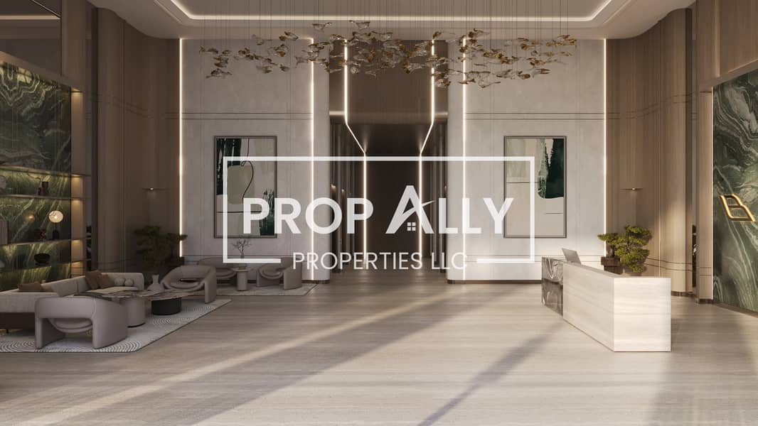 Binghatti Amberhall| 2- Bedroom Royal Suite with Lap pool | Balcony | Jumeirah Village Circle, Dubai - Image 10