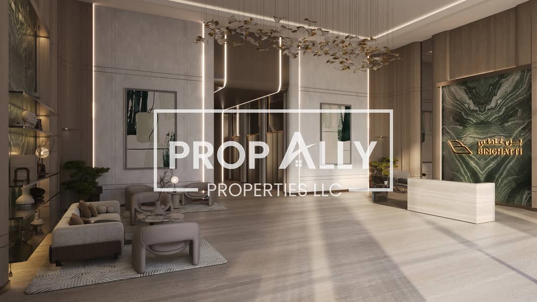 Binghatti Amberhall| 2- Bedroom Royal Suite with Lap pool | Balcony | Jumeirah Village Circle, Dubai - Image 12