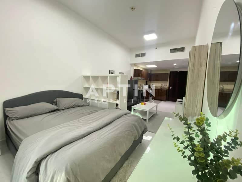 Stylish Furnished Studio | Kitchen with Appliances | Balcony | Including Dewa & Gas