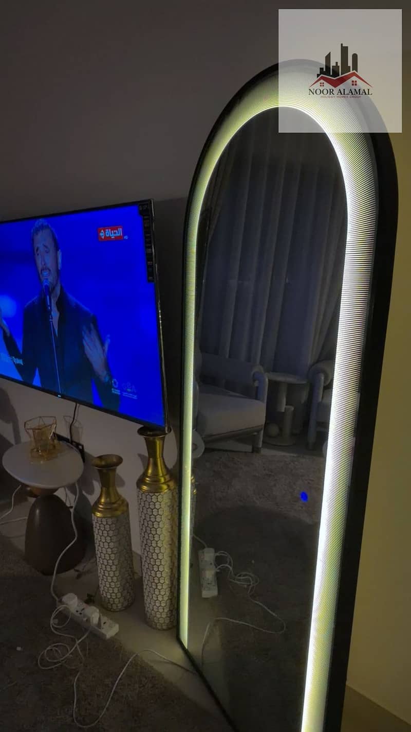 Dubai, fully furnished super deluxe apartment, second occupancy, one bedroom, living room, kitchen, and two bathrooms. Price: 10,000 AED including int - Image 7