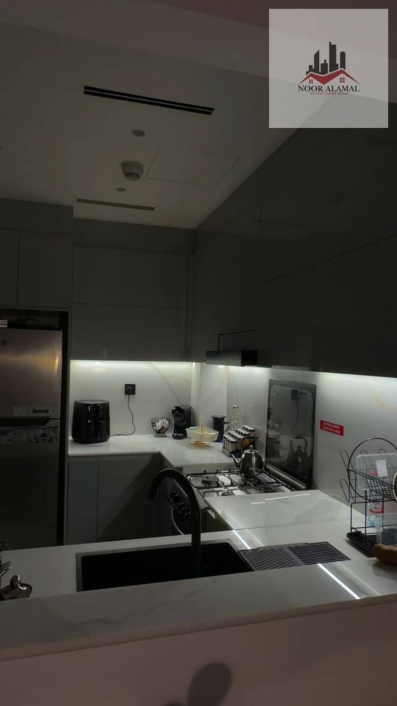 Dubai, fully furnished super deluxe apartment, second occupancy, one bedroom, living room, kitchen, and two bathrooms. Price: 10,000 AED including int - Image 11