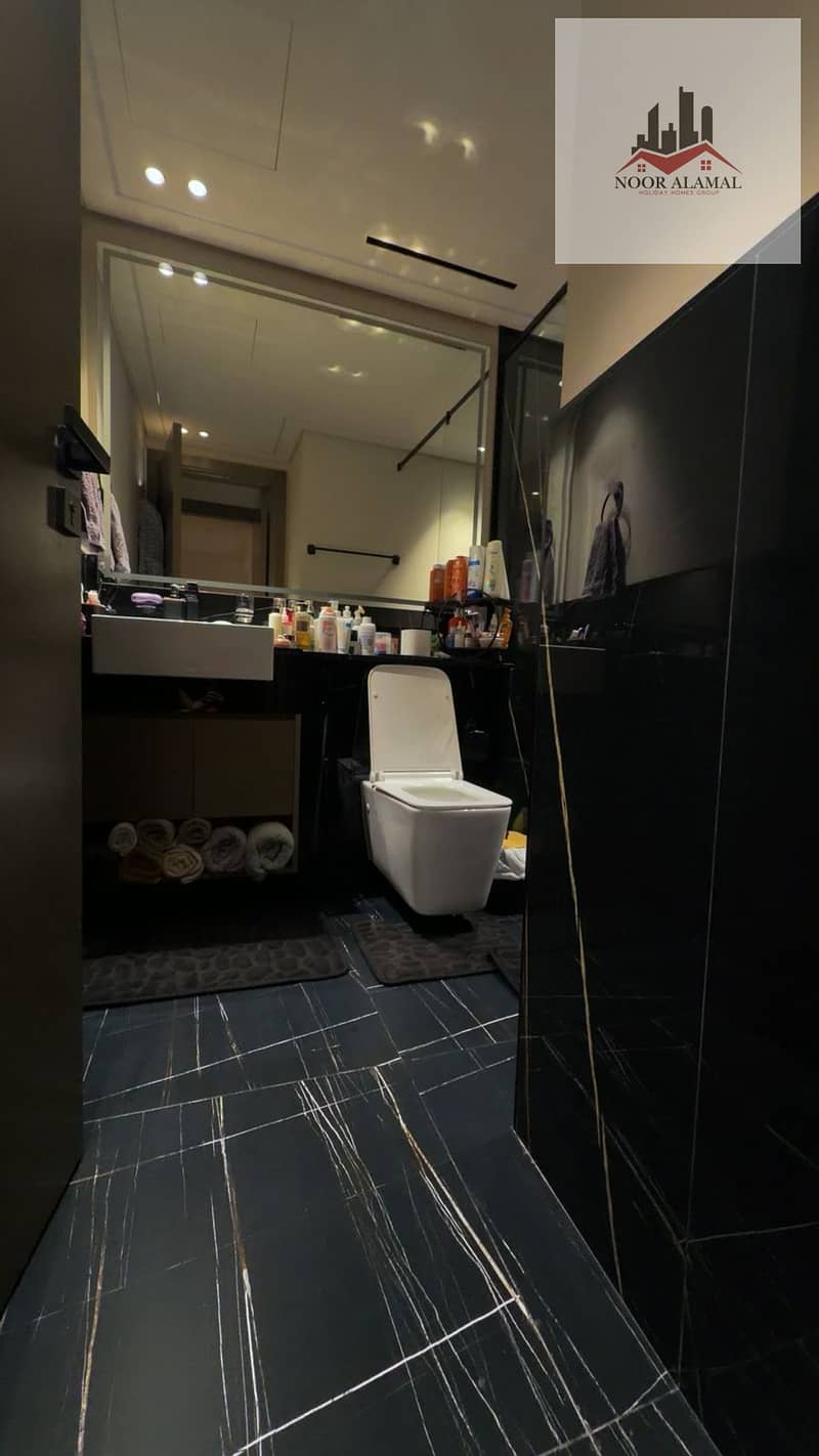 Dubai, fully furnished super deluxe apartment, second occupancy, one bedroom, living room, kitchen, and two bathrooms. Price: 10,000 AED including int - Image 12