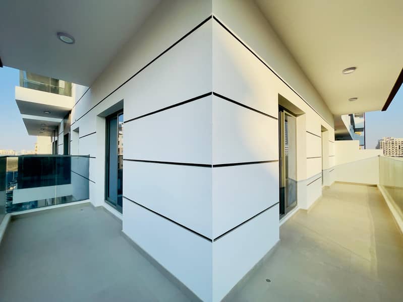 2bhk with L shaped balcony corner flat and one separate balcony from living room in BRAND NEW BUILDING WITH ALL Amenities with 6 cheques available - Image 13