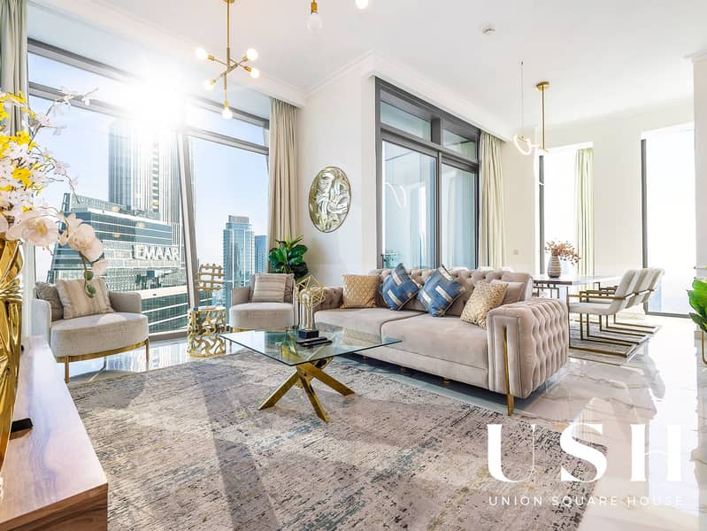 High Floor | 3BR+M | Burj Khalifa View | 03 Series