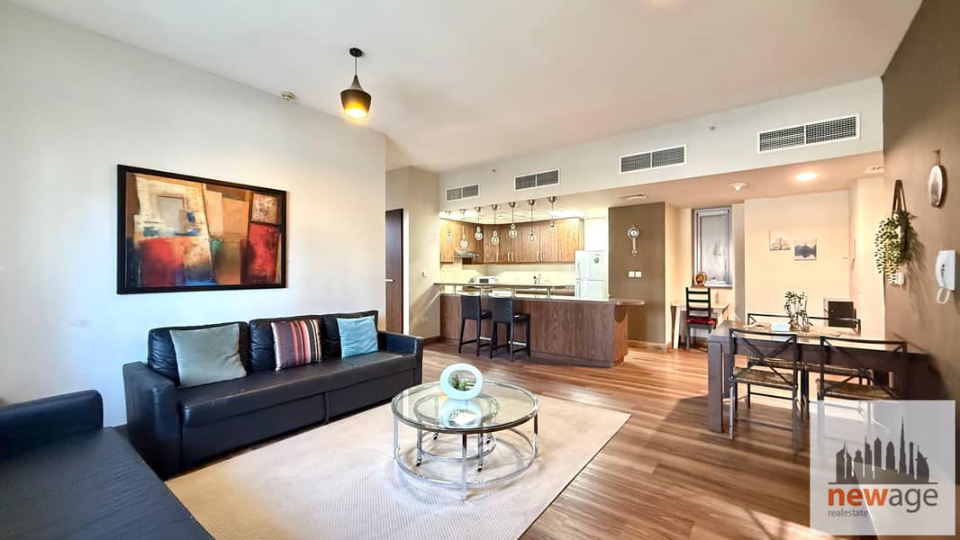 Large Fully Furnished Studio | Burj Khalifa View | Converted to 1BR | Executive Tower B