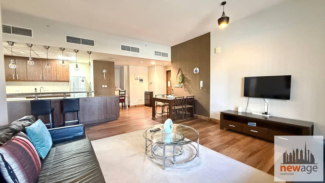 Large Fully Furnished Studio | Burj Khalifa View | Converted to 1BR | Executive Tower B