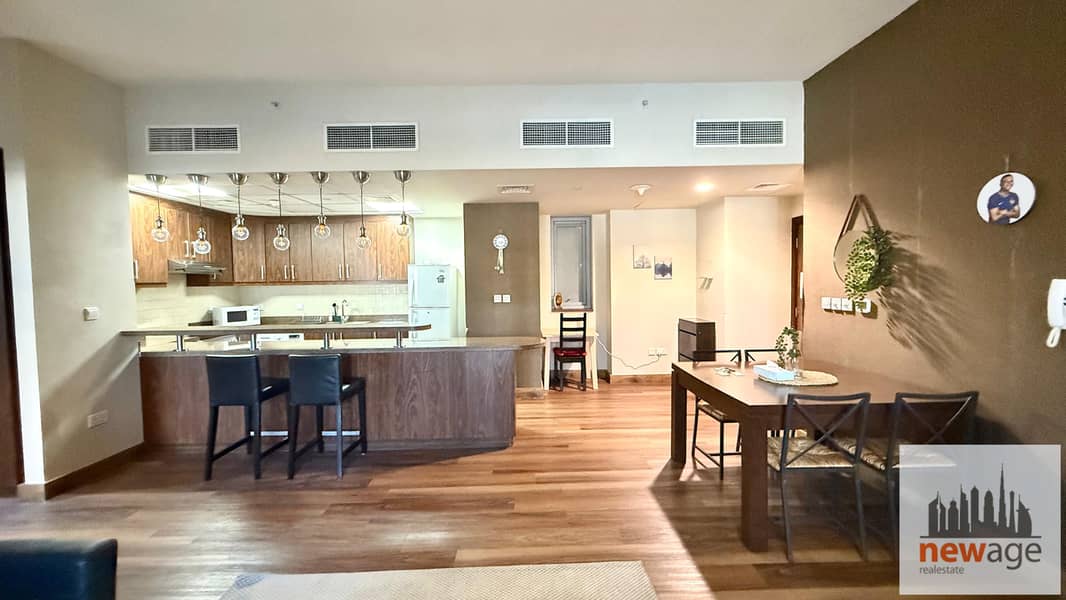 Large Fully Furnished Studio | Burj Khalifa View | Converted to 1BR | Executive Tower B