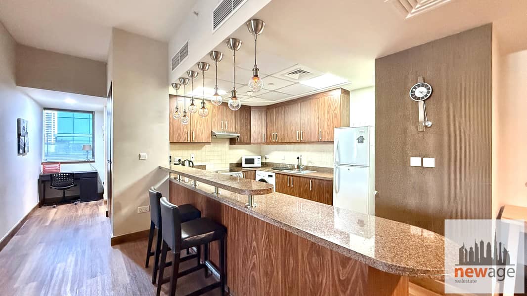 Large Fully Furnished Studio | Burj Khalifa View | Converted to 1BR | Executive Tower B - Image 12