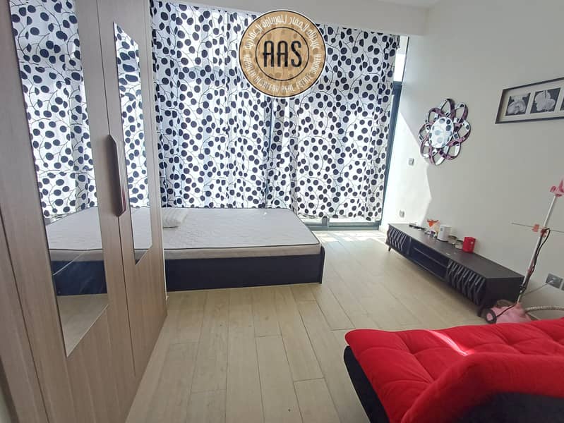 Fully furnished Studio apartment with chiller-free only 56k with 1ceq Ready to move