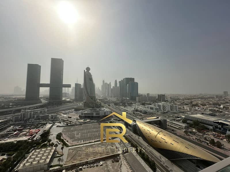 burj view amzing layout /next to metro /unfurnished /1bhk