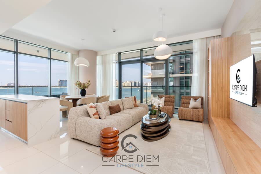 Full Panoramic Sea View | Beachfront 3 Bedroom + Maids