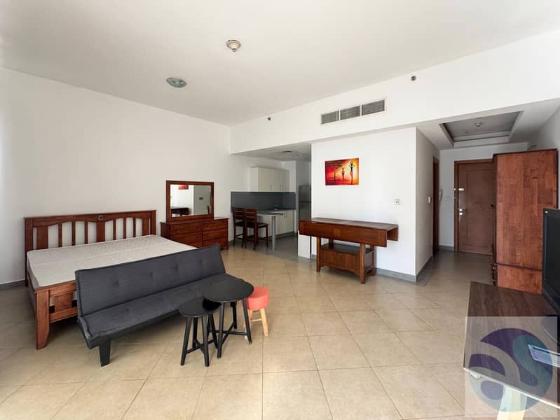 Furnished Studio | Balcony | Chiller Free | Front of Metro