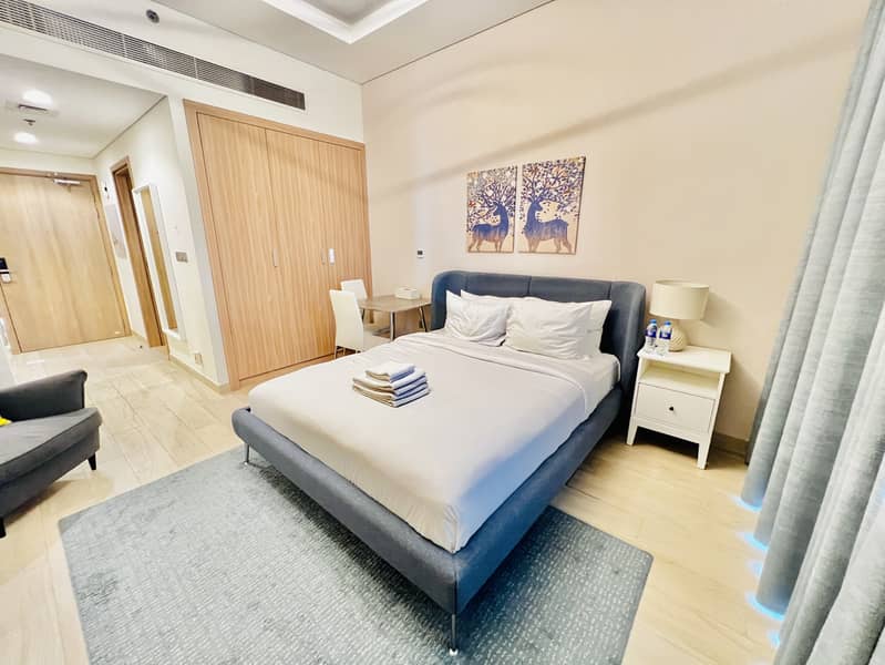 Same Like New // Spacious Furnished Studio Just 60k Rent 4 Cheques