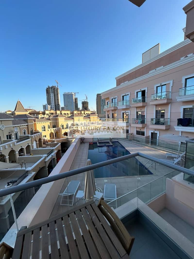 Fully Furnished Pool View Studio in Casa Grande with Pool & Gym Access | Luxury Living Made Easy