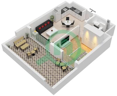 Golf Point Tower 1 - Plan d’étage de 1 chambre Appartement Type/unité A5 / UNIT 24 FLOOR 1 Golf Point Tower 1 - Plan d’étage de 1 chambre Appartement Type/unité A5 / UNIT 24 FLOOR 1