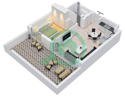 Golf Point Tower 1 - Plan d’étage de 1 chambre Appartement Type/unité A6 / UNIT 1 FLOOR 1 Golf Point Tower 1 - Plan d’étage de 1 chambre Appartement Type/unité A6 / UNIT 1 FLOOR 1
