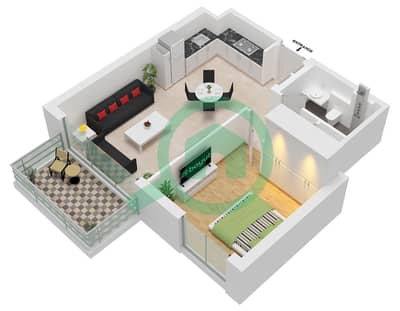 Golf Point Tower 1 - Plan d’étage de 1 chambre Appartement Type/unité A7 / UNIT 8 FLOOR PODIUM Golf Point Tower 1 - Plan d’étage de 1 chambre Appartement Type/unité A7 / UNIT 8 FLOOR PODIUM