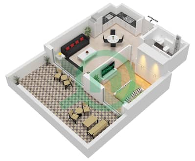 Golf Point Tower 1 - Plan d’étage de 1 chambre Appartement Type/unité A9 / UNIT 4 FLOOR 1 Golf Point Tower 1 - Plan d’étage de 1 chambre Appartement Type/unité A9 / UNIT 4 FLOOR 1