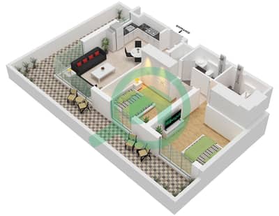 Golf Point Tower 1 - Plan d’étage de 2 chambres Appartement Type/unité A2 / UNIT 4 FLOOR GROUND Golf Point Tower 1 - Plan d’étage de 2 chambres Appartement Type/unité A2 / UNIT 4 FLOOR GROUND