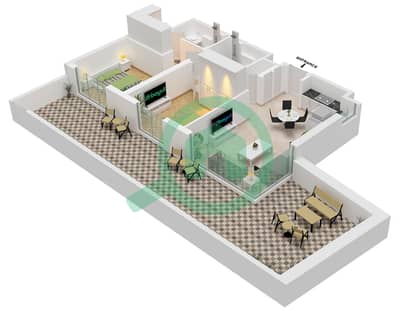 Golf Point Tower 1 - Plan d’étage de 2 chambres Appartement Type/unité A6 / UNIT 20 FLOOR 1 Golf Point Tower 1 - Plan d’étage de 2 chambres Appartement Type/unité A6 / UNIT 20 FLOOR 1